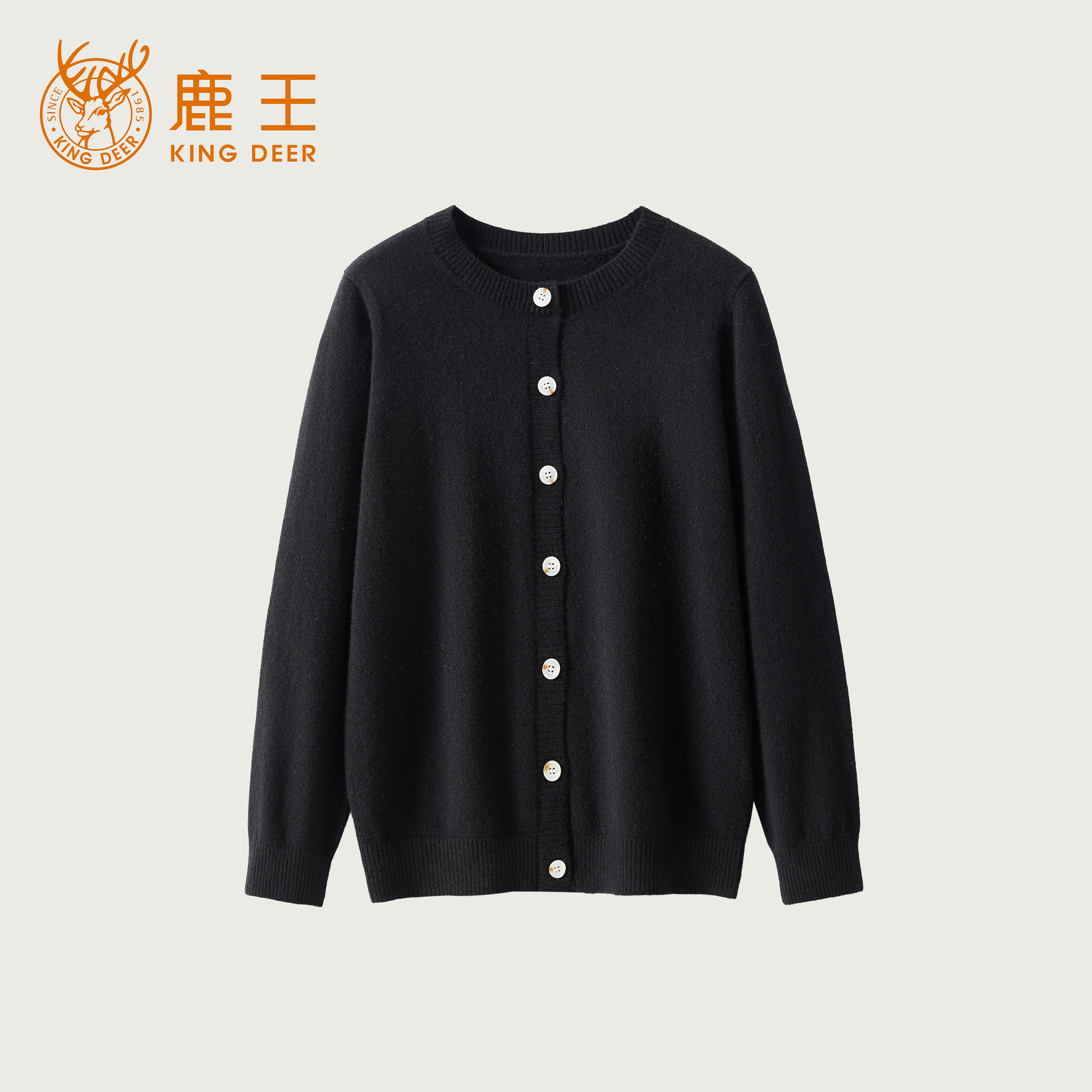 King Deer/鹿王24秋冬休闲针织圆领羊绒衫L804283