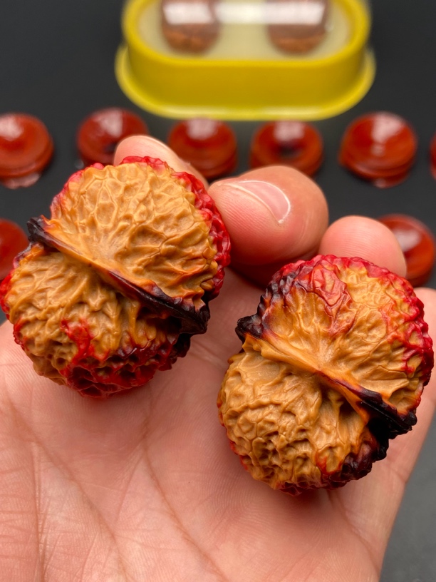 云南铁核桃 七彩龙鳞纹绣球 41-42尺 同款精品随机一对