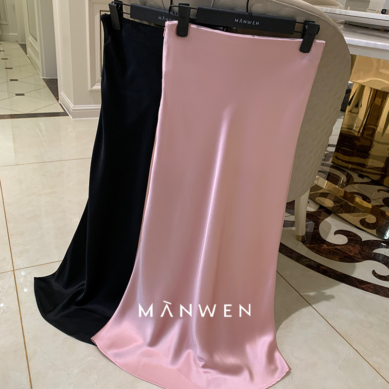 【曼文kiki】“浮生若梦”摇曳生姿 jin口醋酸缎面半身裙 MANC061