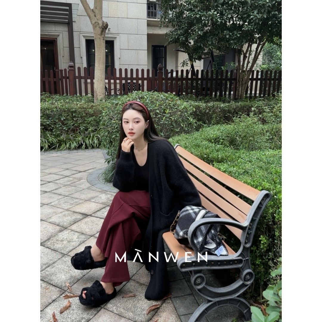 【曼文kiki】巨软糯！chao厚实巨保暖长开衫外套 MANA689