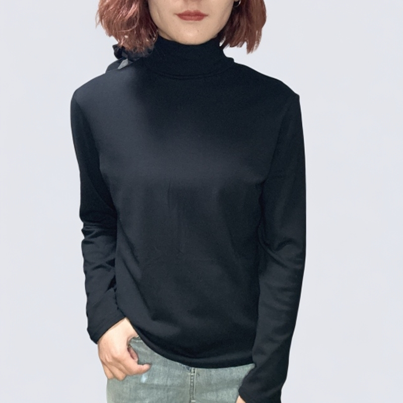 半高领加绒打底衫