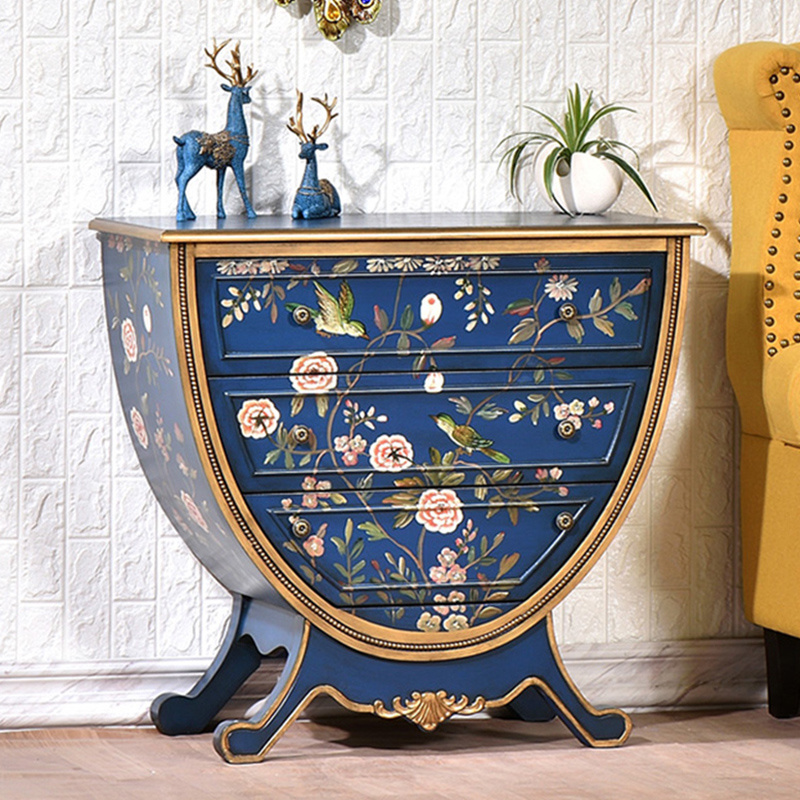 美式玄关柜 U型斗柜屏风隔断客厅装饰边柜收纳储物柜rs19