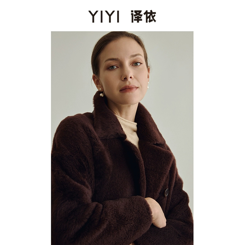 译依YIYI稀世奢品 琥珀时光 红色西班牙进口拉贡外套BDWPL008