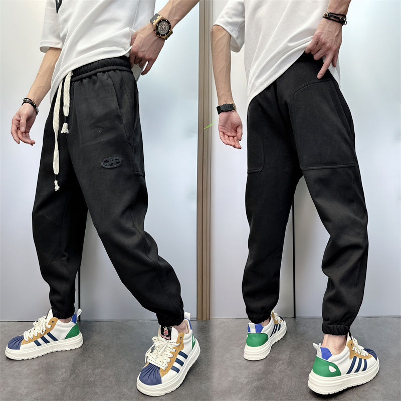 男士运动裤春秋2024新款高端水洗束脚卫裤时尚百搭显瘦帅气休闲裤