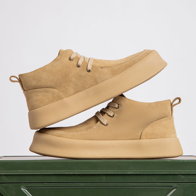 C-A9156马丁靴男士英伦复古秋冬磨砂皮厚底工装加绒保暖休闲板鞋