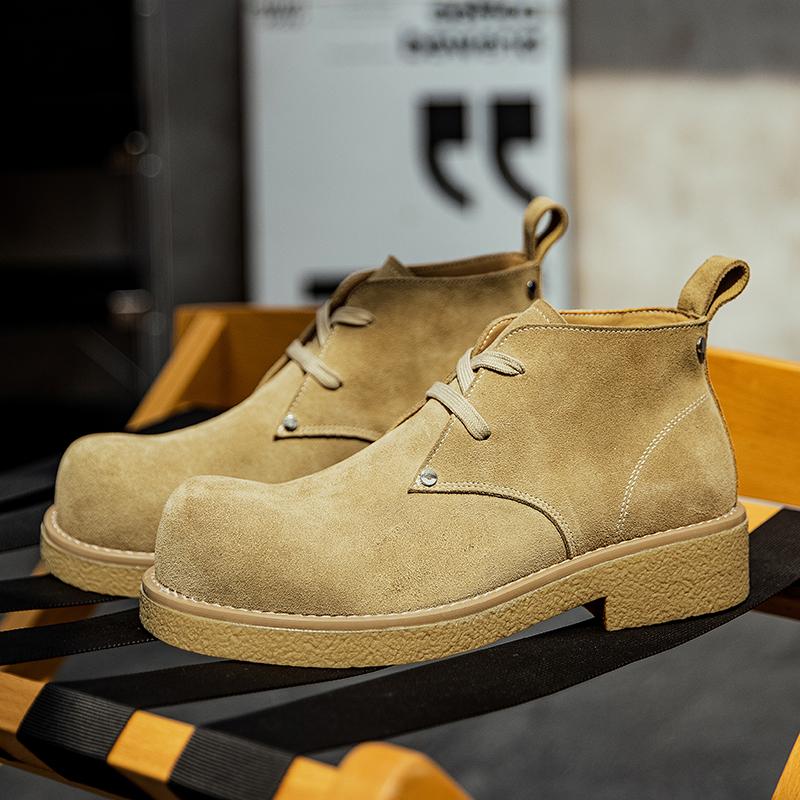 C-9151马丁靴男款秋冬季新款高帮大黄靴男士复古百搭