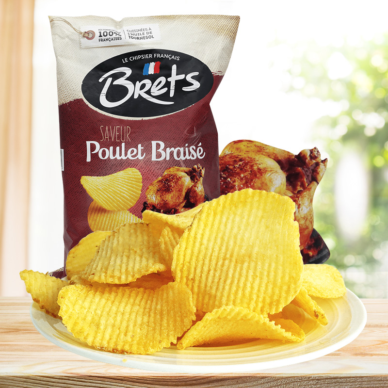 【薇子直播】布瑞特 薯片 法国进口 原切薯片 经典零食 休闲零食 