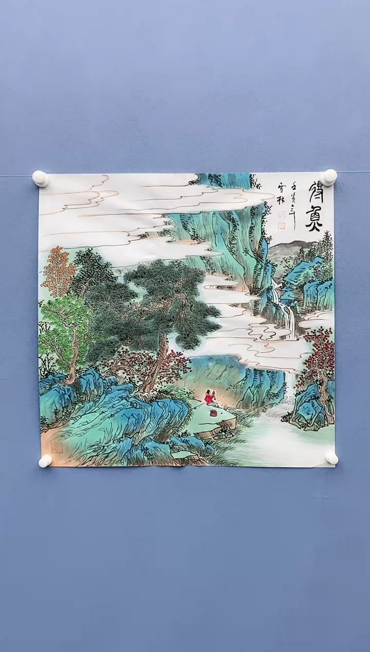 【闪购商品】绘画雪林/斗方山水/无框/X42