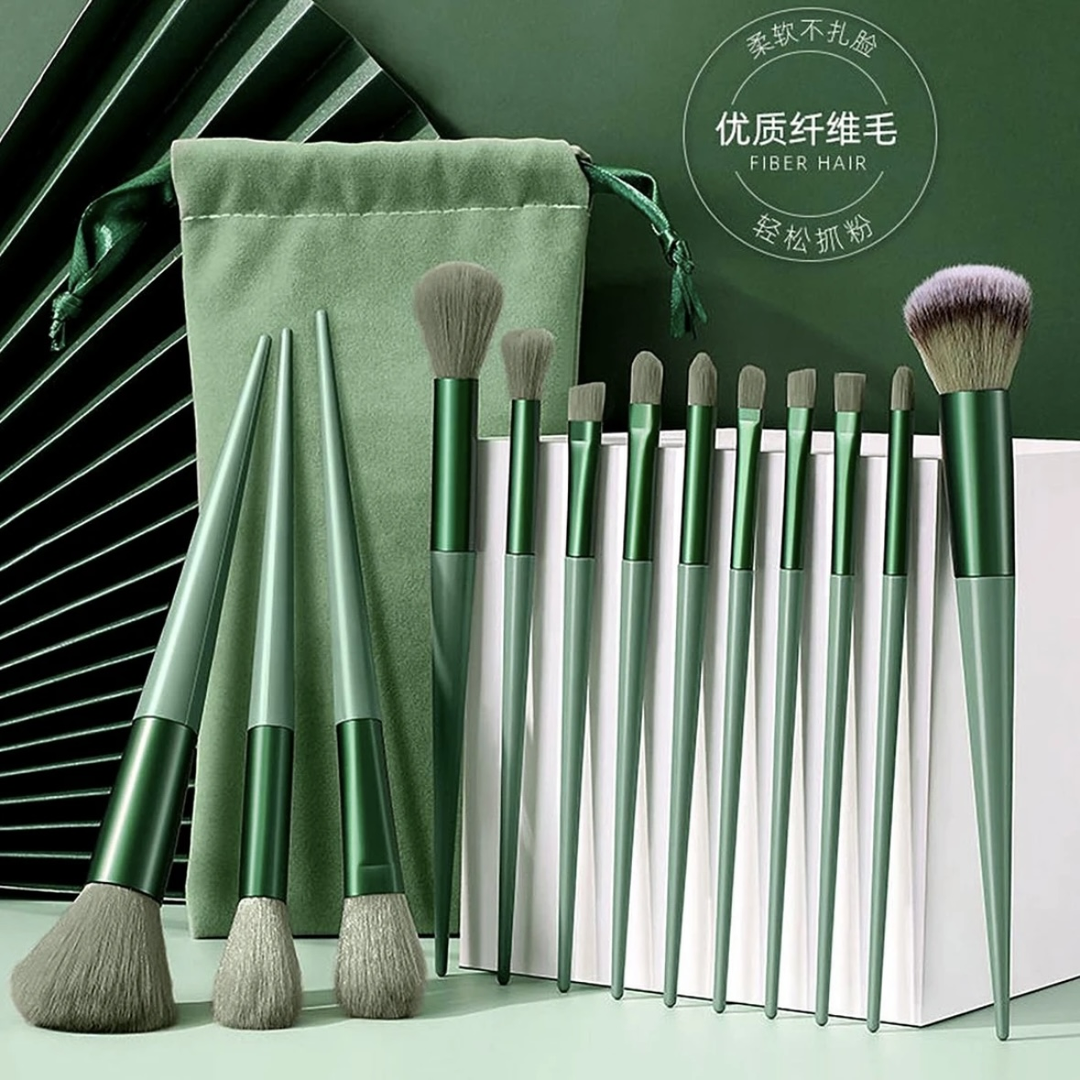 【13支套刷】便携化妆刷套装眼影腮红工具软毛正品柔软化妆套初学者