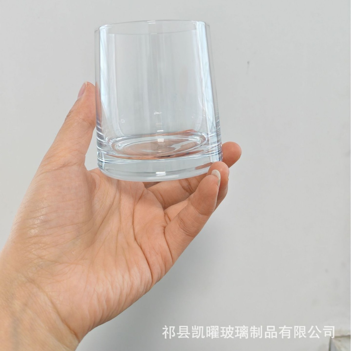 凯曜T型口杯漱口杯盘子把手条纹水杯家用好物高档酒店透明卫生间