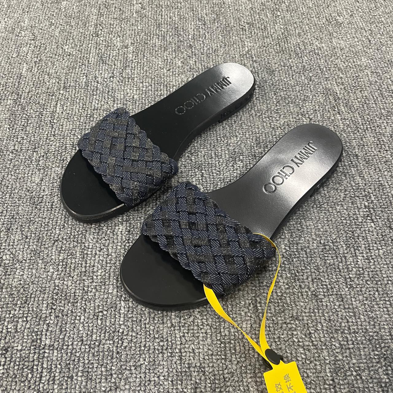 JIMMY CHOO/周仰杰 编织舒适平底凉鞋 35码/2704