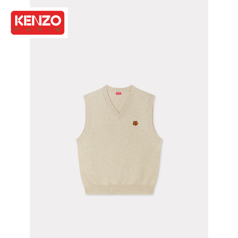 【预售】KENZO24早秋新品 男士BOKE海棠花系列休闲套头羊毛针织背心