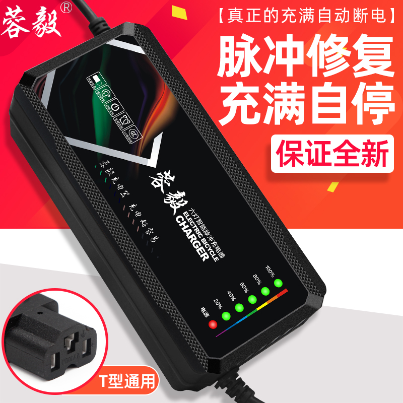 自动断电智能电动车电瓶充电器48V12AH60V20AH72爱玛雅迪三轮通用