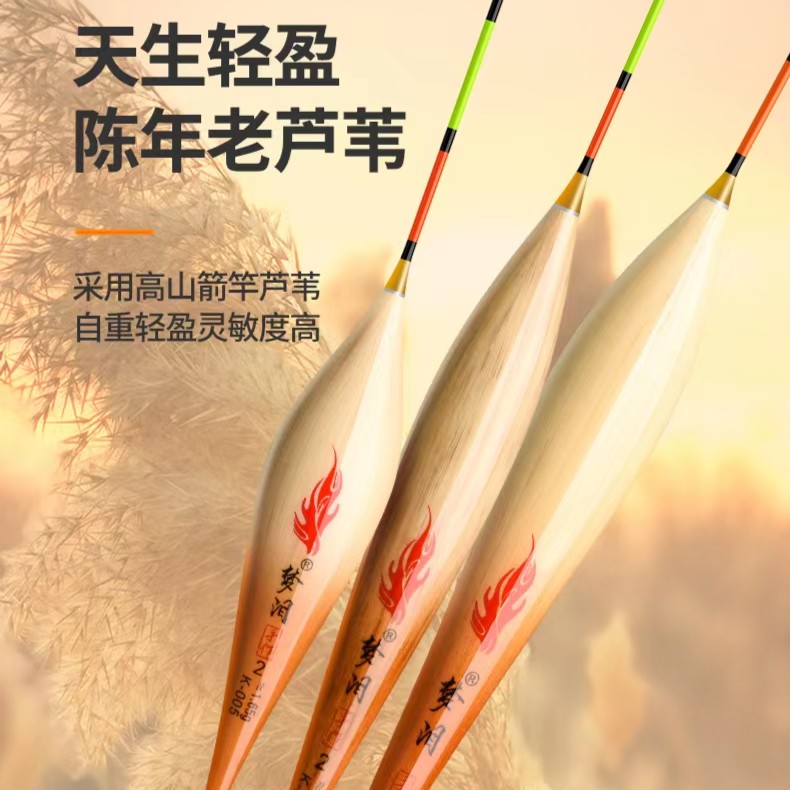 梦泪带壳芦苇浮漂同心底钓高灵敏稳定鲫鲤小碎目加粗轻口鲫鱼漂