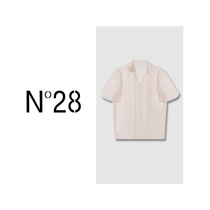 【小小莎】"银河"N°28 2024夏季新款设计师衬衫8A21S509