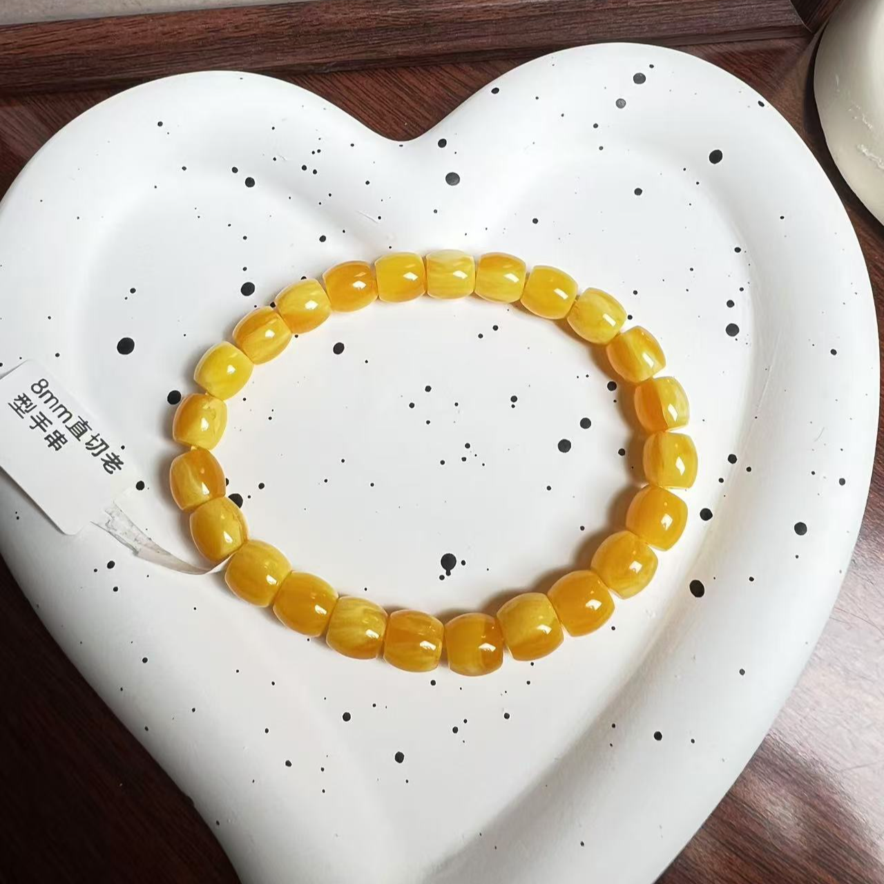 W005古巴新蜜直切老型手串8mm