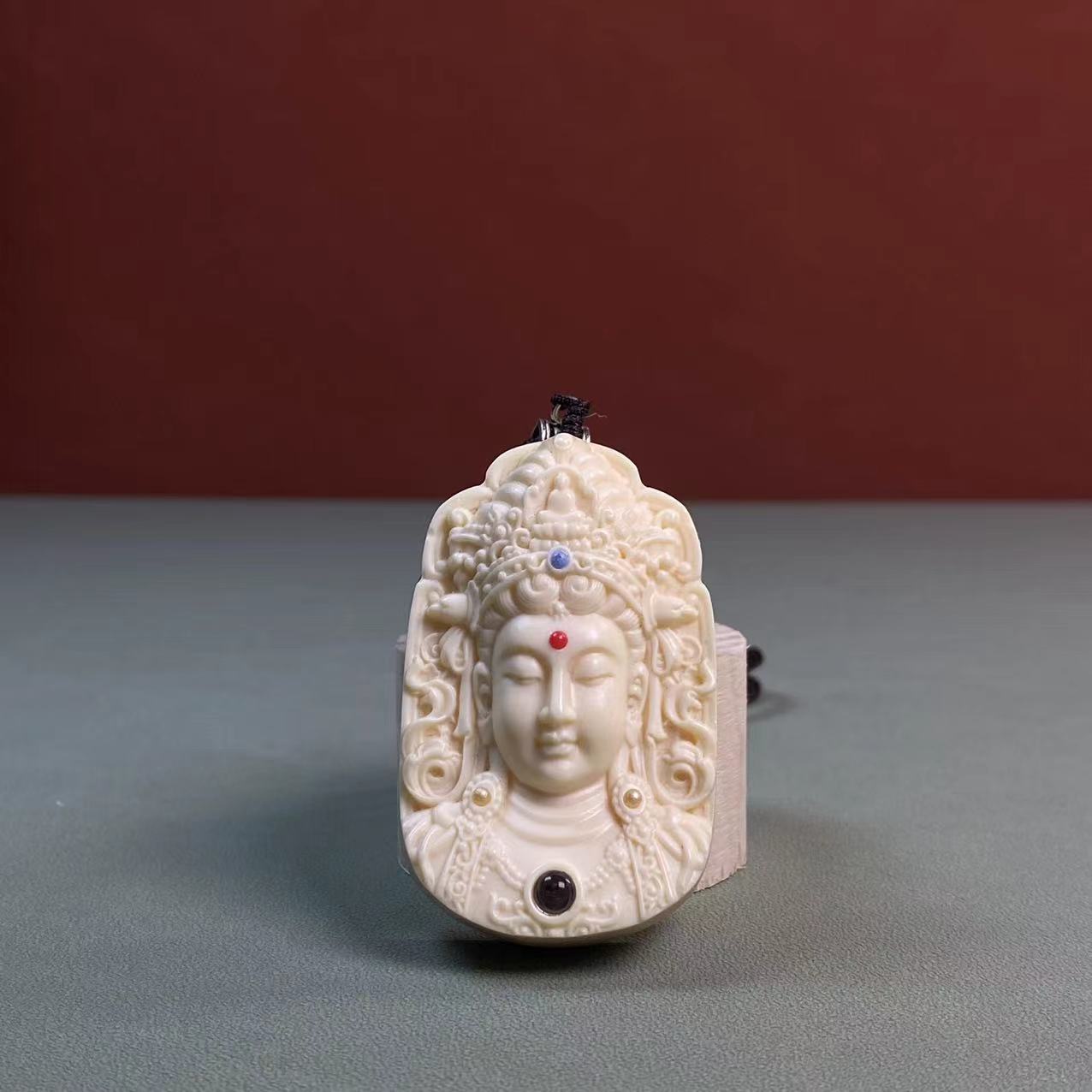 度度观音菩提象牙果文玩盘玩雕刻精修