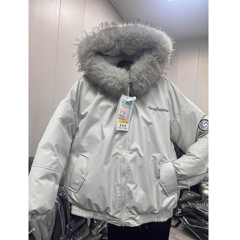 大毛领派克棉服男款冬季美式情侣装连帽棉衣户外防寒工装棉袄外套