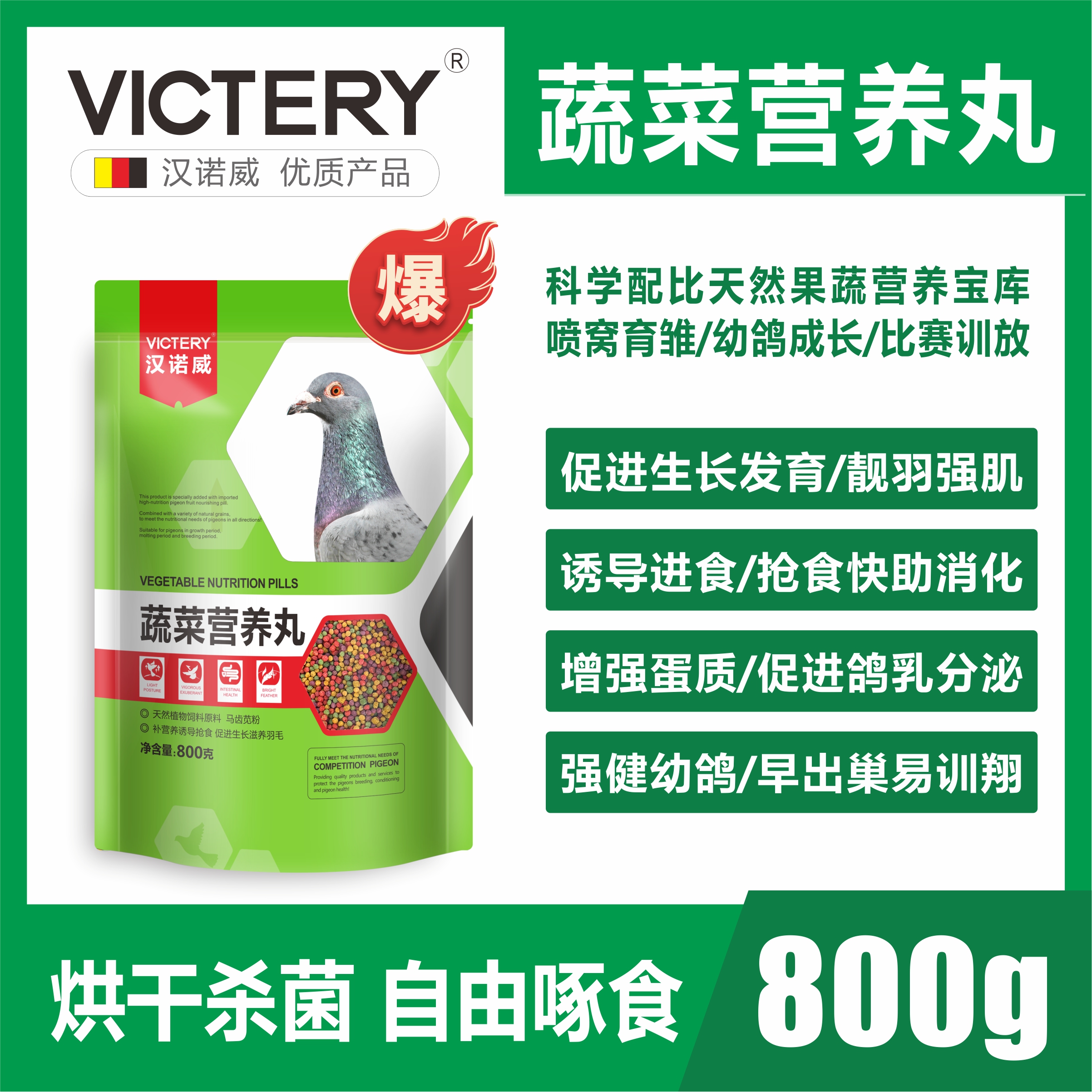 汉诺威蔬菜营养丸 鸽子保健品