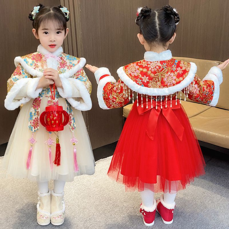 【新疆包邮】2024新款女童唐装汉服冬装2024新款儿童装中国风旗袍