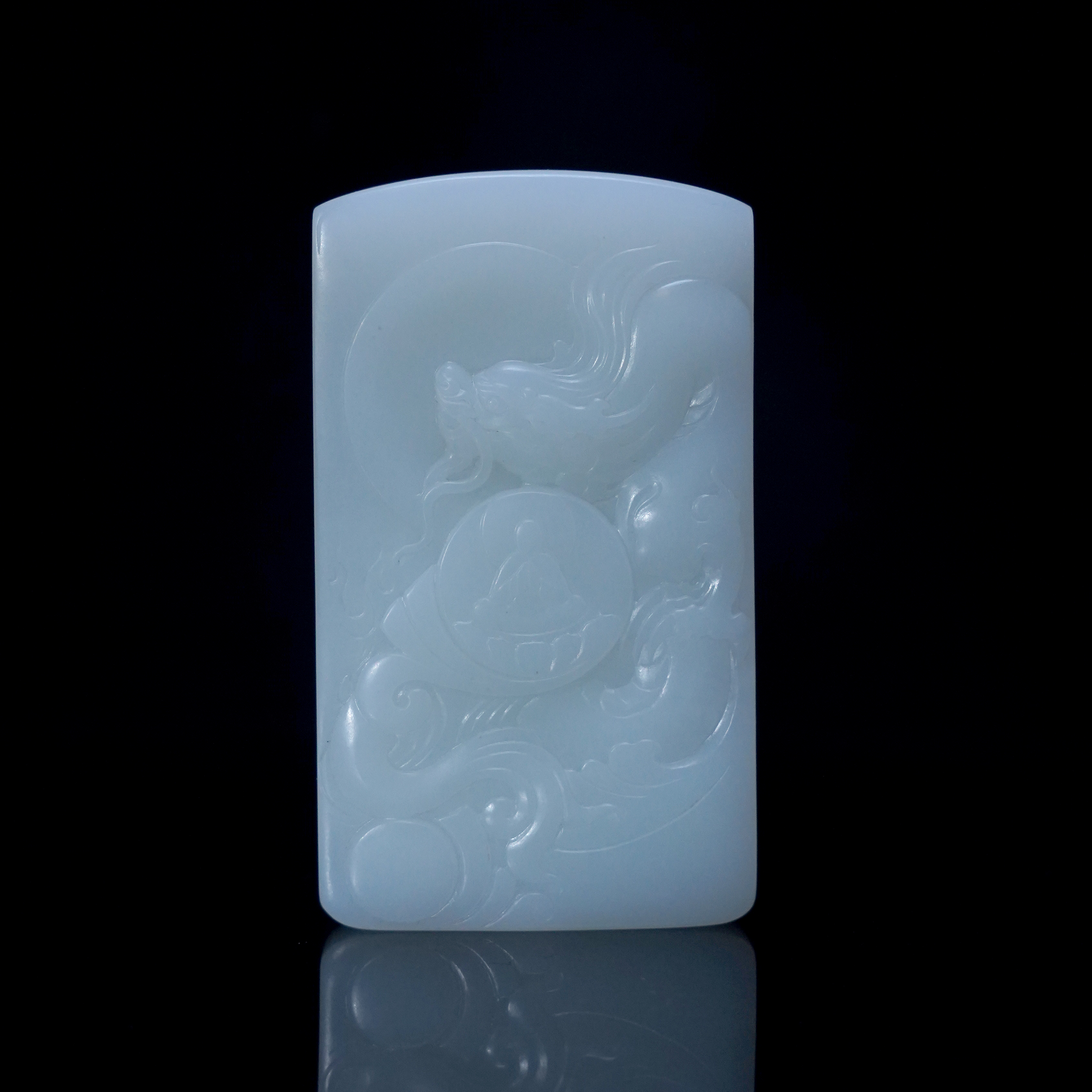 【玉龙展】闻志强 海派玉雕大师亲工作品 龙行天下手把件