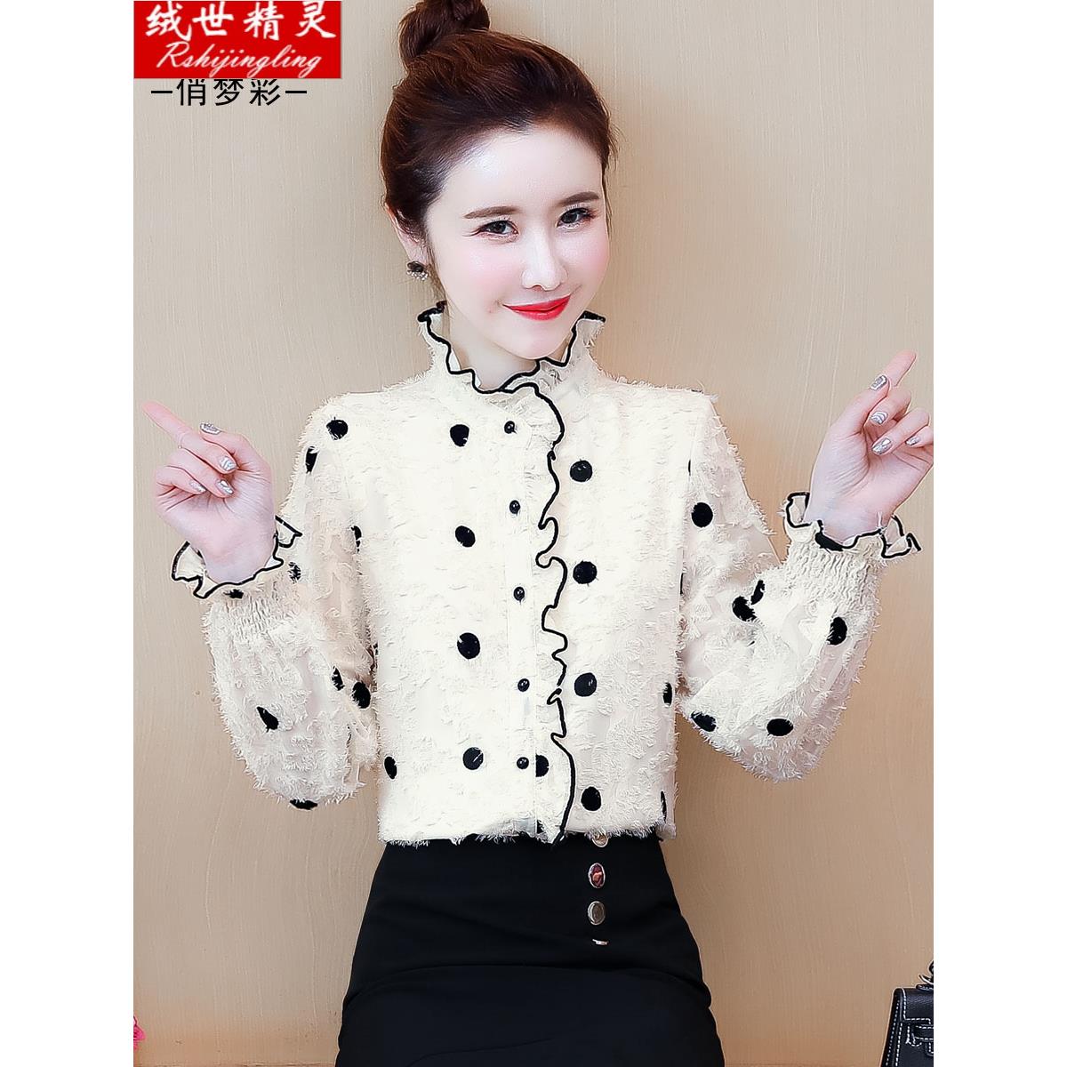 啄木鸟漂亮好看的上衣服秋季女装2023年新款潮洋气内搭高领加绒打