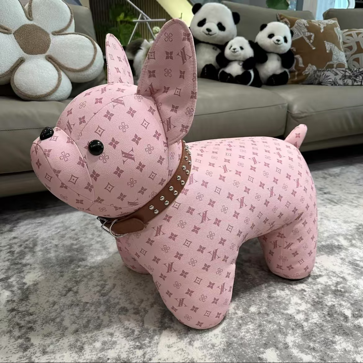 法斗狗凳子卡通可爱动物儿童换鞋凳网红沙发搁脚家用门口坐凳中