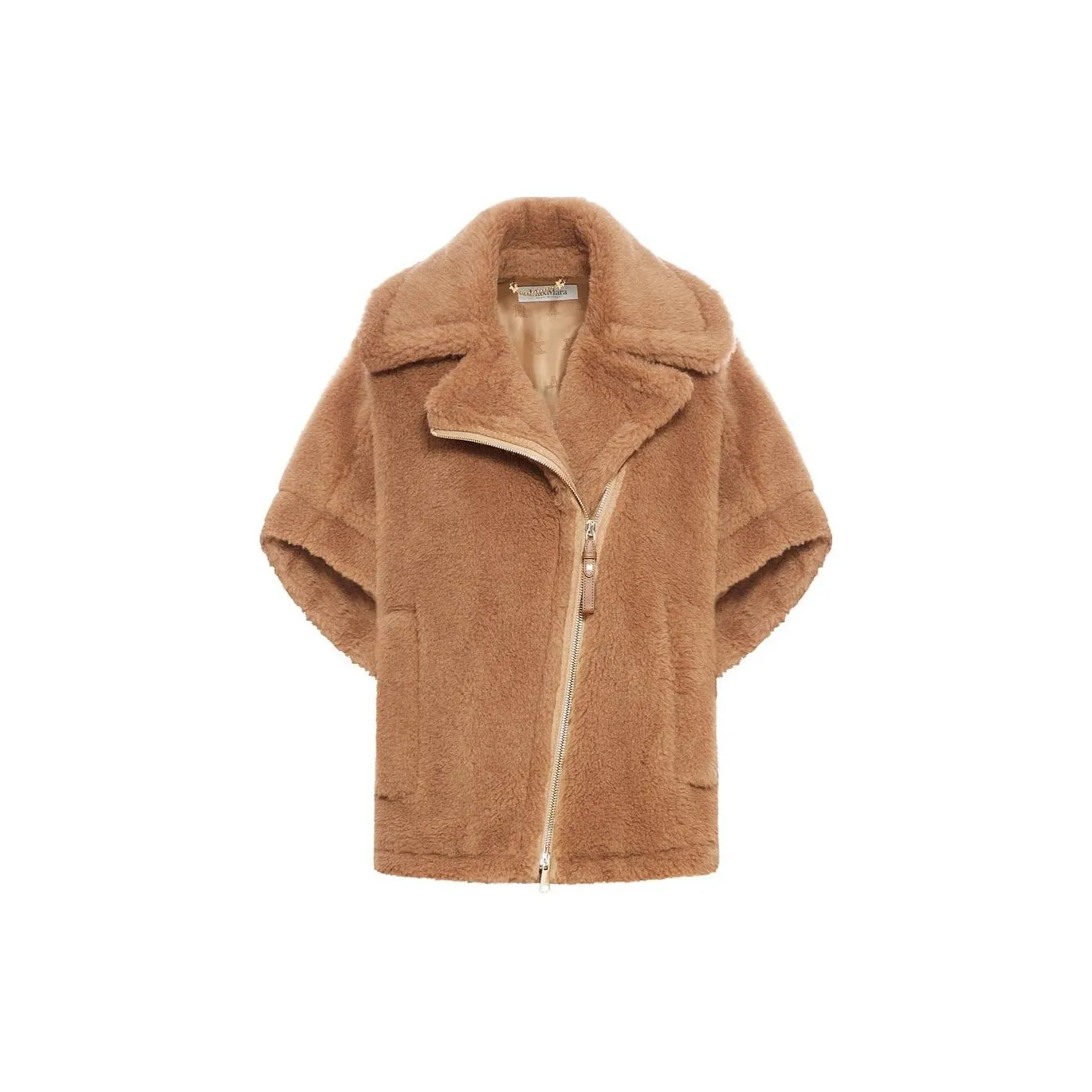 奢邦/MAXMARA 短袖拉链大衣 女款 驼色 NEWMANTO