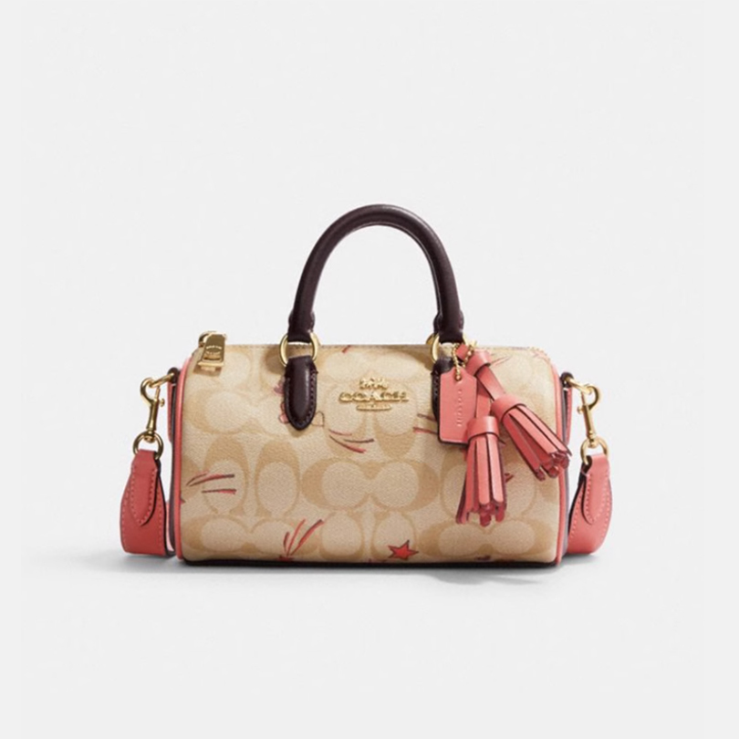 COACH/蔻驰流星爱心印花Lacey巴比龙笔筒包CK562 19.5×10.5×10cm