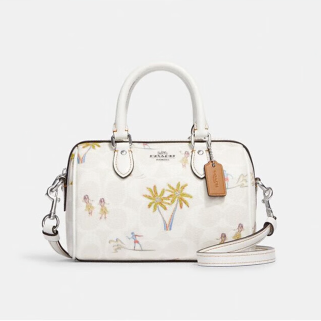 COACH/蔻驰 Rowan迷你波士顿水桶手提斜挎女包CK455 17.5*12*10cm