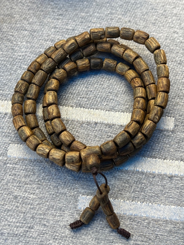 沉香沉香奇楠沉水浮多圈桶珠保17克发一条