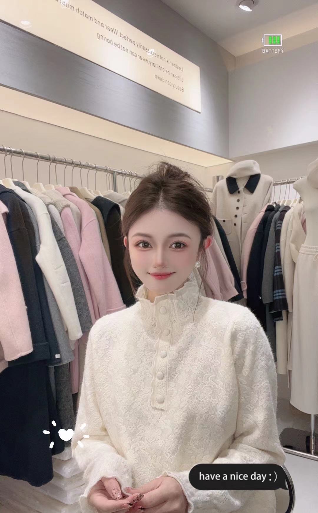 高级感蕾丝气质长袖半高领新款秋冬女时尚百搭打底杉