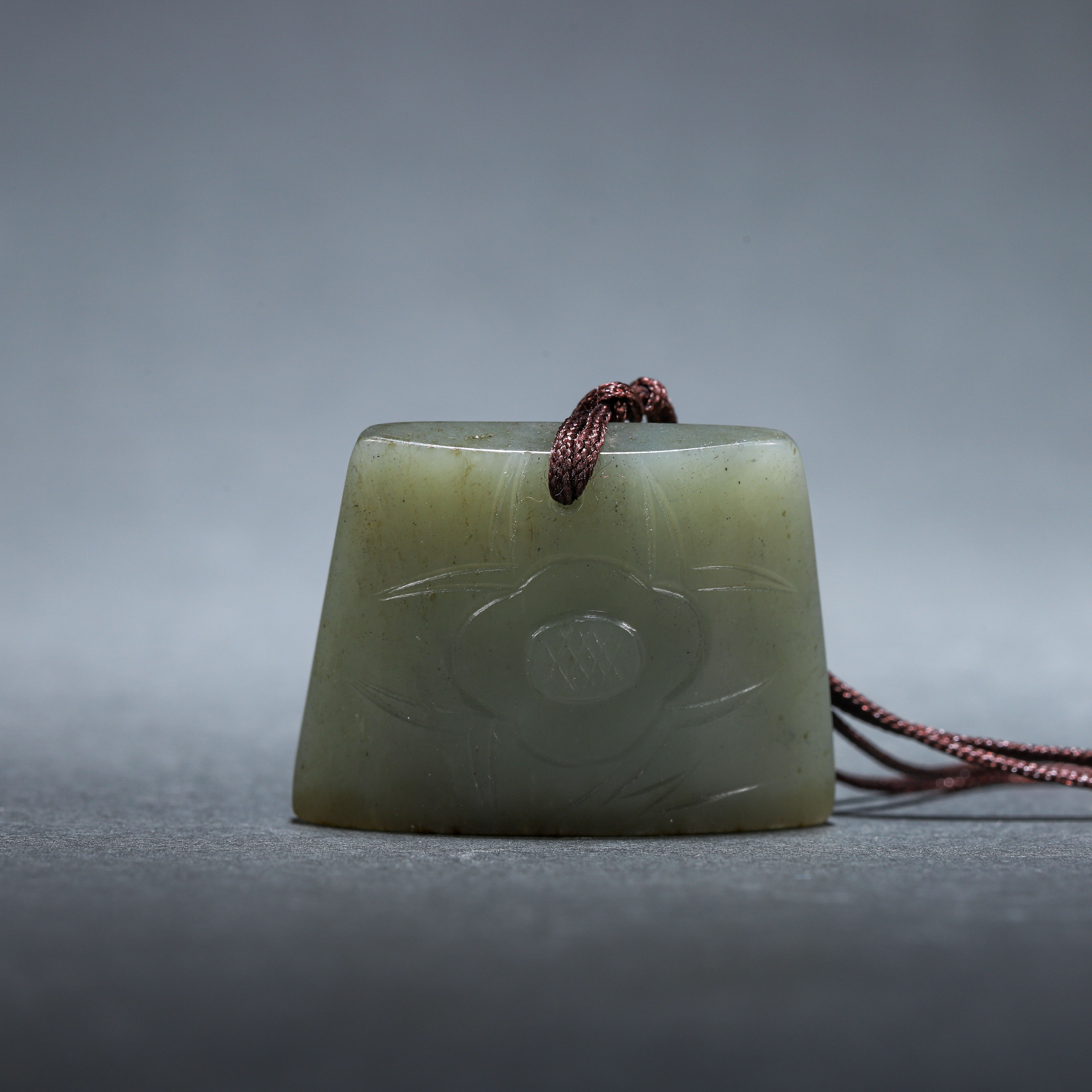 清晚期和田玉花挂坠/HY406306/金玉良缘/槐荫山房