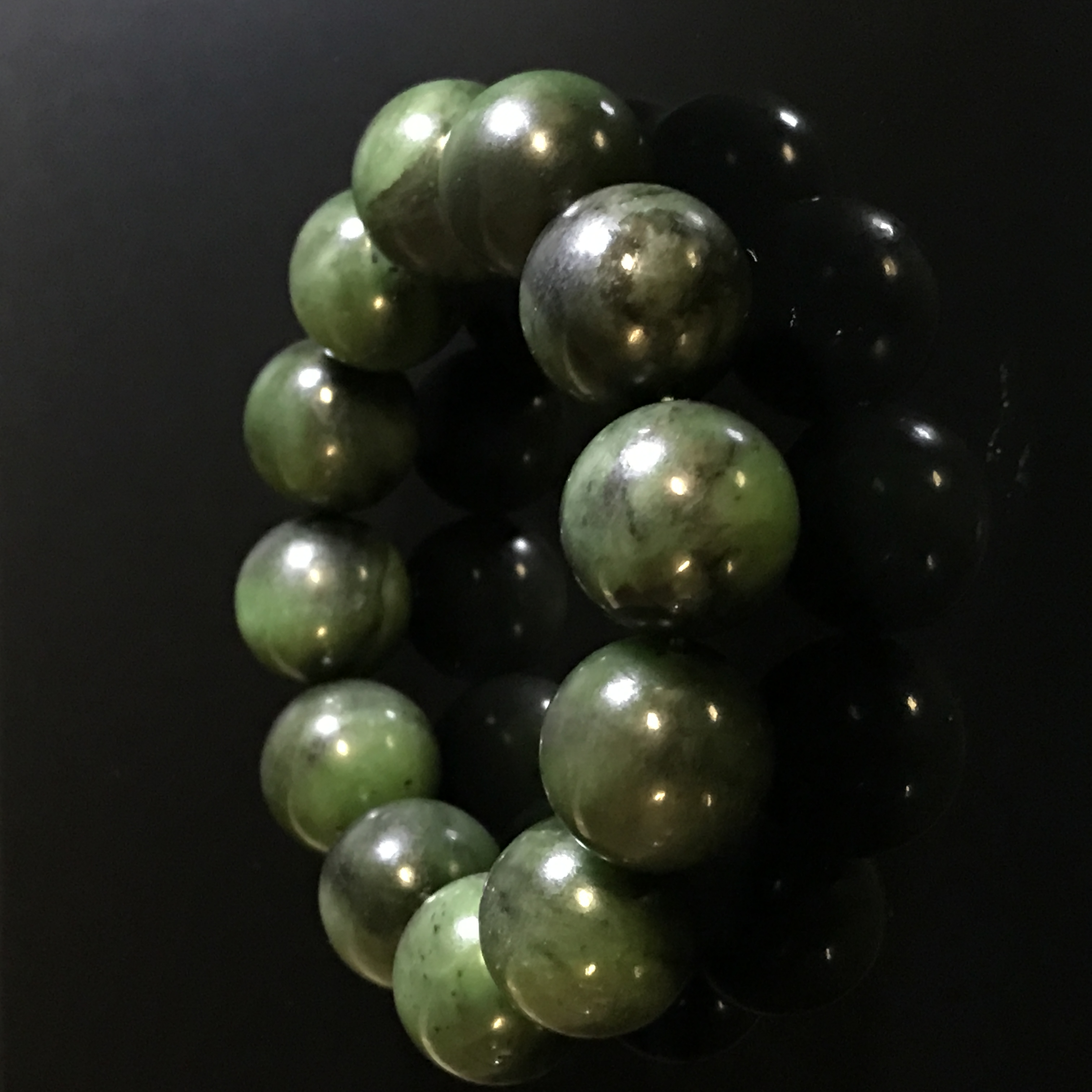 【国营/槐荫/手串】民国和田碧玉手串/HY347803