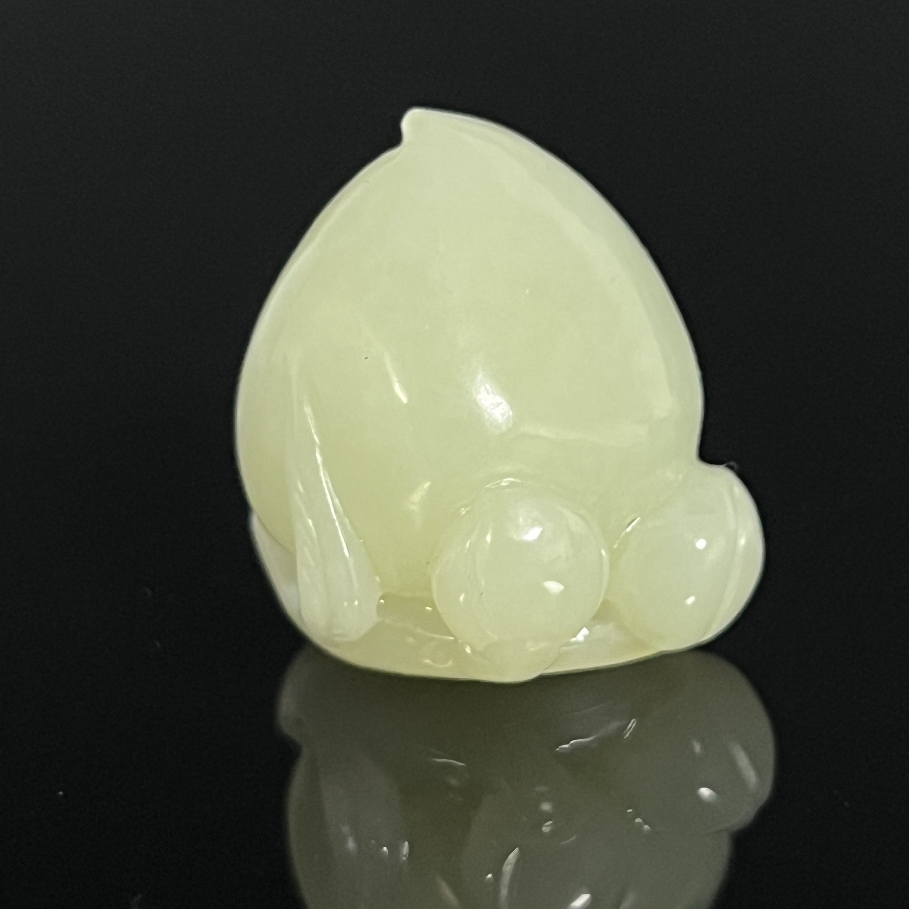 民国和田玉寿桃/HY500855/金玉良缘/槐荫山房