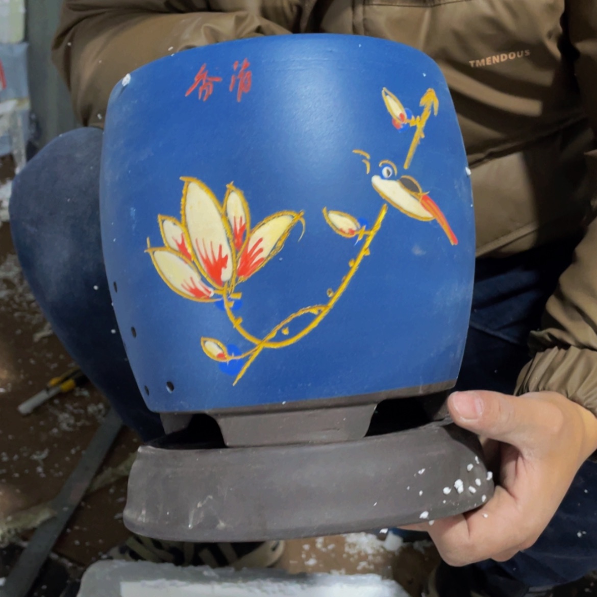 【闪购商品】紫砂花盆口18高23