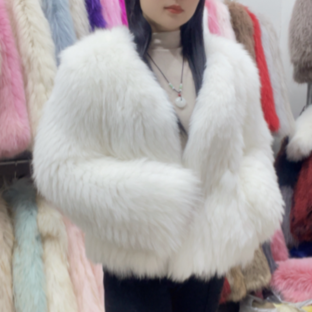 外套狐狸毛编织加密加厚