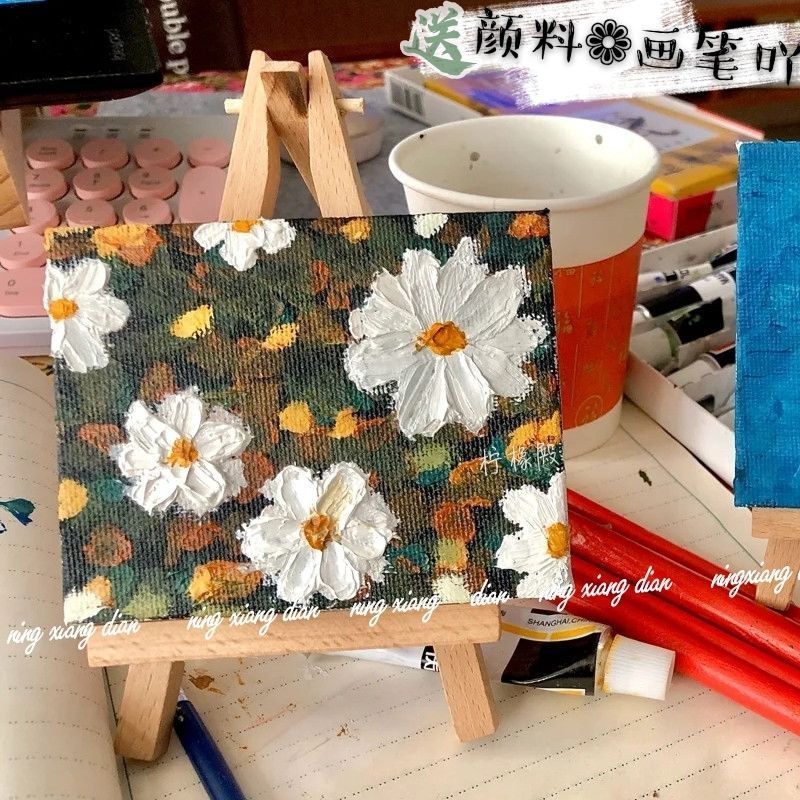 ins风迷你画板热推学生diy画布创意桌面摆件绘画画架
