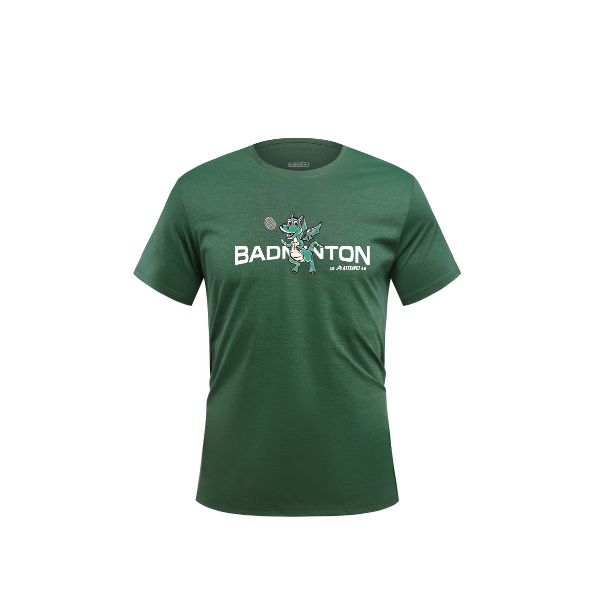 艾特V小龙人休闲羽毛球服运动速干透气男女龙年烫画文化衫T恤短袖