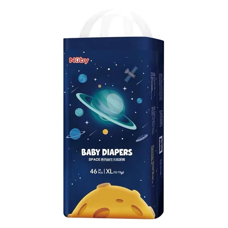 努比SPACE系列益生元纸尿裤柔软透气新生儿亲肤超薄婴幼儿训练裤