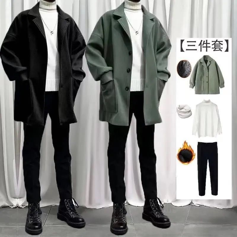 男一套秋冬季衣服三件套休闲男生男装冬天外套潮流痞