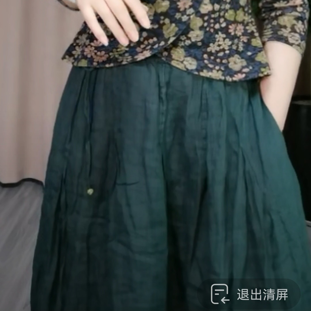 629薄款苎麻半裙春游出行衣服高质感