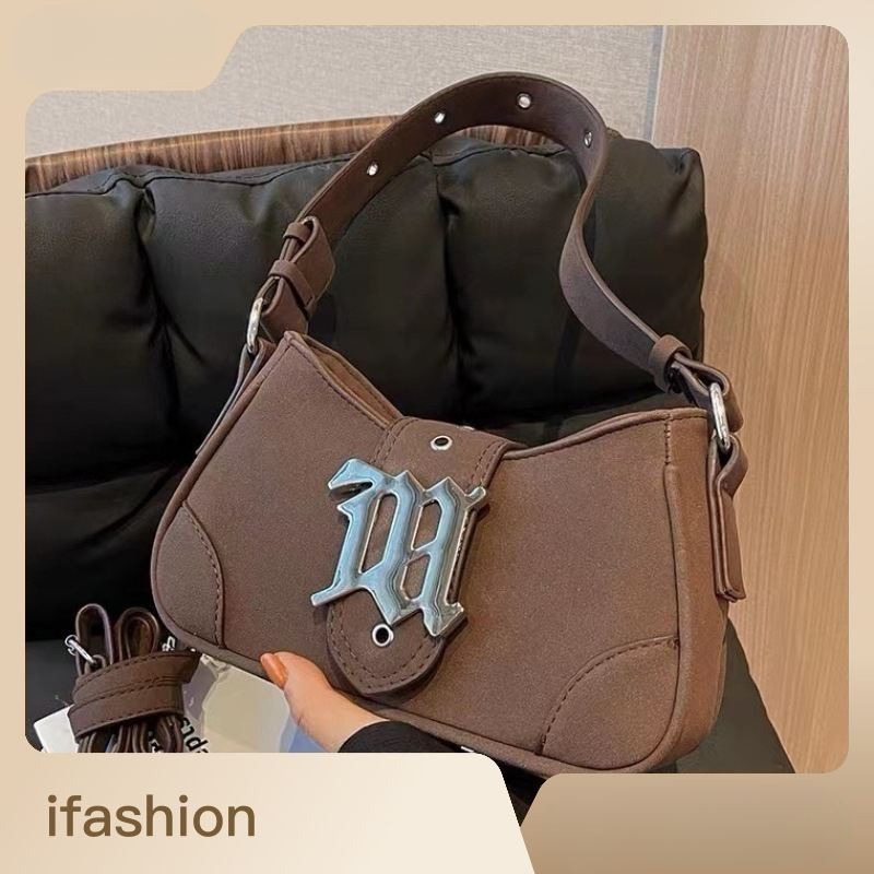 复古磨皮包2023秋冬新款千禧辣妹腋下包女手提斜挎O