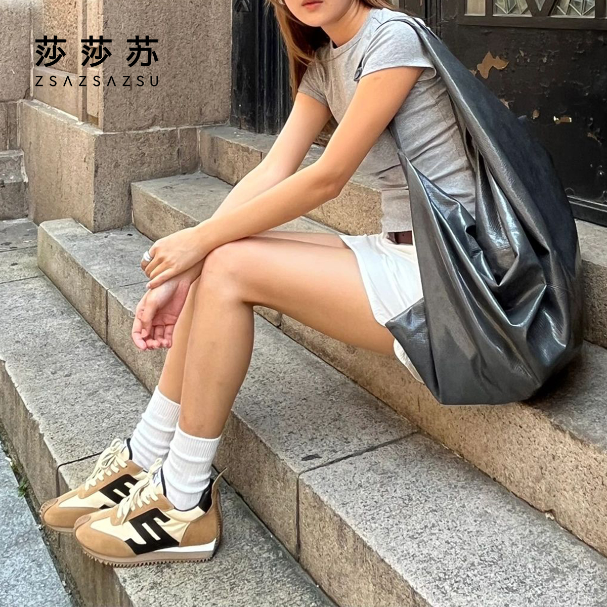 【美洋同款】莎莎苏高能感运动阿甘鞋美拉德经典德训鞋ZA32594-31