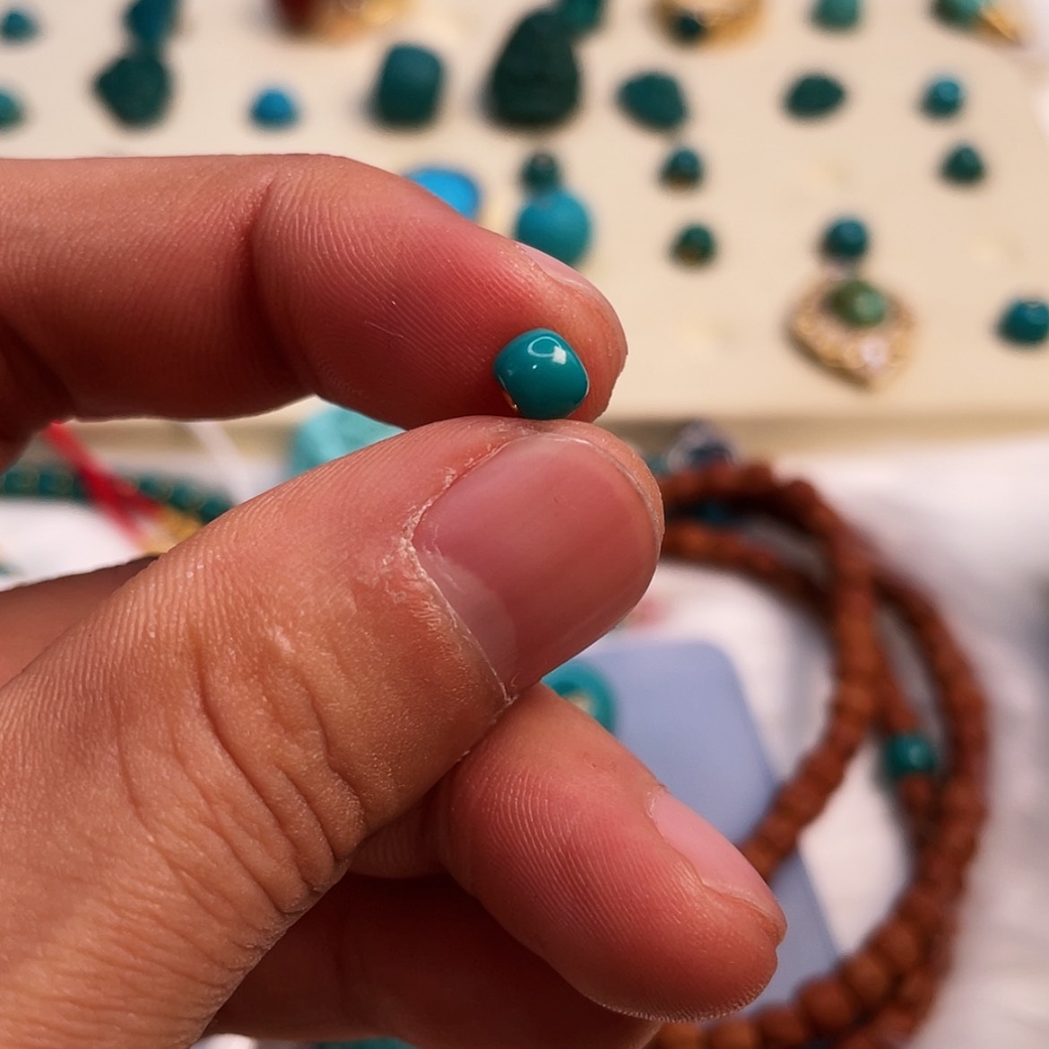 【闪购商品】绿松石颈饰未镶嵌大*。