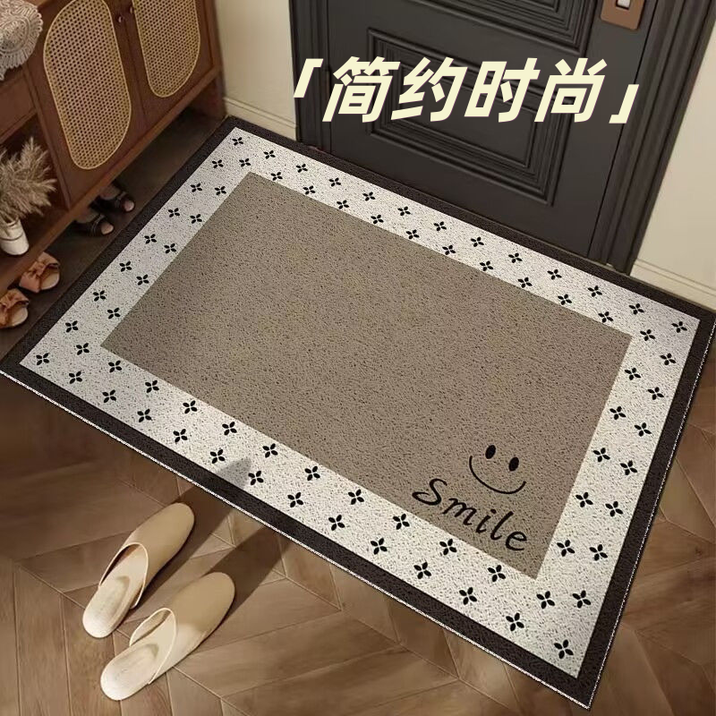 地垫美式入户门家用进门脚垫玄关蹭脚垫耐磨耐脏丝圈地垫支持定制
