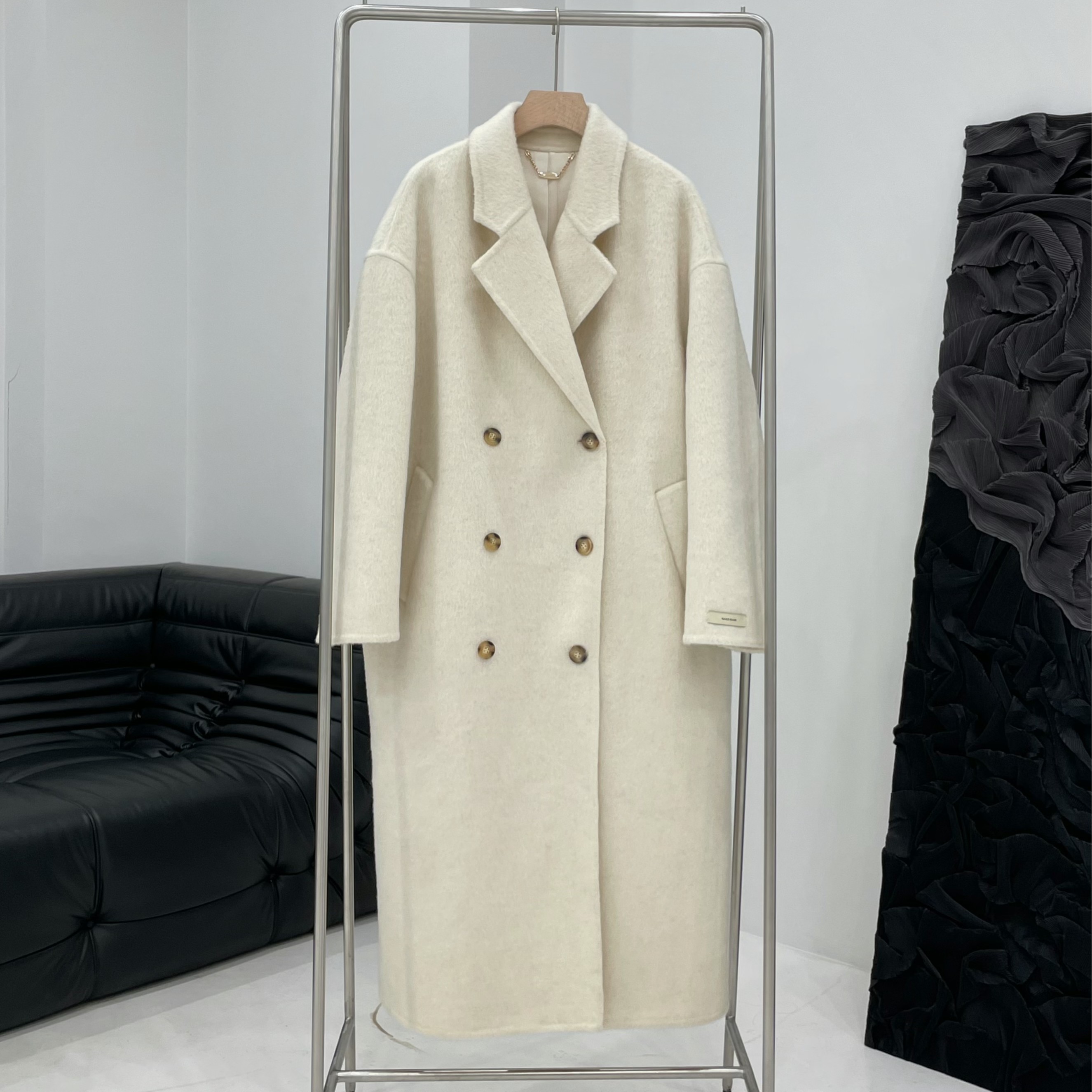  《调香毕加索》秋冬经典网红气质休闲长款双面羊毛大衣外套