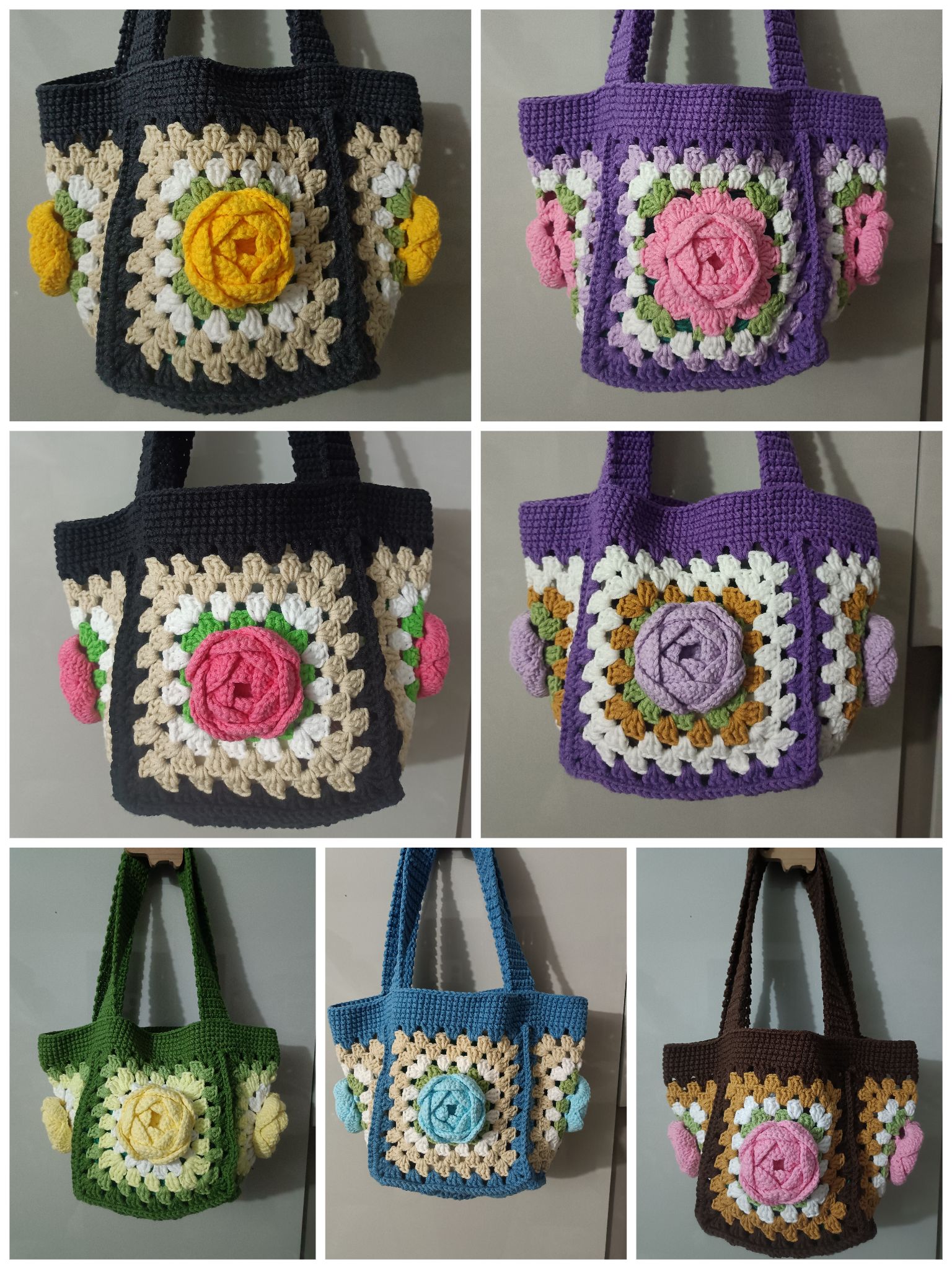 直播间手工钩织包包专拍链接