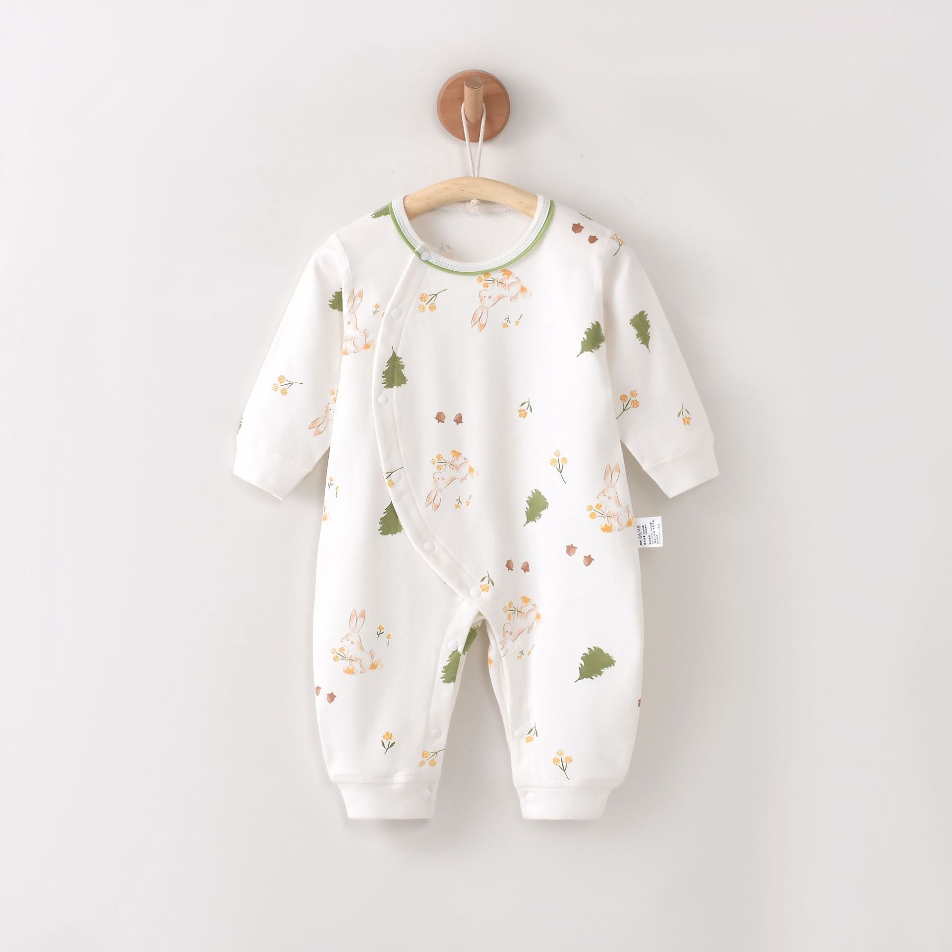 新生儿衣服婴儿连体衣春秋季棉质0-6-18月宝宝哈衣爬服四季款睡衣