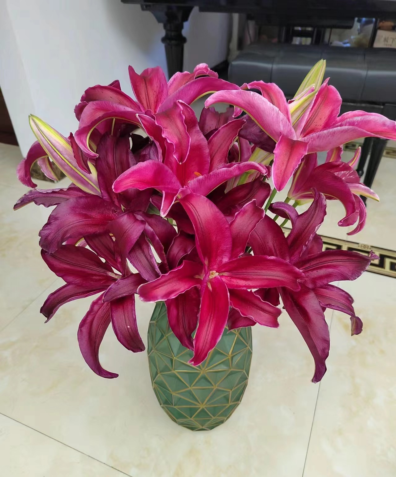 云南鲜花 闪电   单瓣香水百合 叶子修剪养护颜值开花